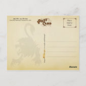 1884年7月アルマナック。ライオンのレオ ポストカード (裏面)