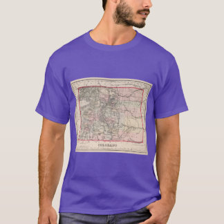 1884年 コロラド州 ヴィンテージ地図 Tシャツ