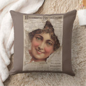 1884 Hood's Tooth Powderトレードカードプリント クッション (ブランケット)