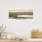 1884 Skaneateres, NY Bird's-eye viewパノラママップ ポスター (キッチン)