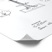 1885はかりで測年のパテントアート – ホワイト紙 ポスター (角)