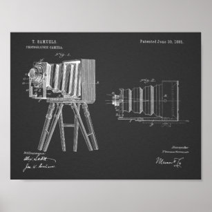 1885カメラ特許アートスケッチプリント ポスター
