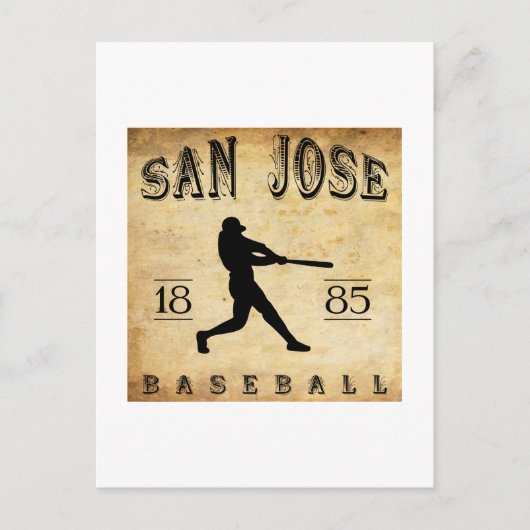 1885サンノゼ・カリフォルニア野球 ポストカード (正面)