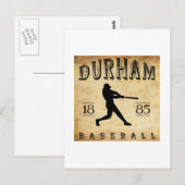 1885ダーハムノースカロライナ野球 ポストカード (正面/裏面)