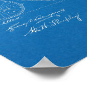 1885ハイホイーラー自転車デザイン特許プリント ポスター (角)