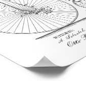 1885ヴィンテージハイホイーラー自転車特許プリント ポスター (角)