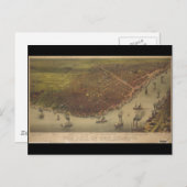 1885年のニューオーリンズ・ルイジアナ市 ポストカード (正面/裏面)