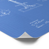 1885年はかりで測特許芸術の正義 – 青写真 ポスター (角)