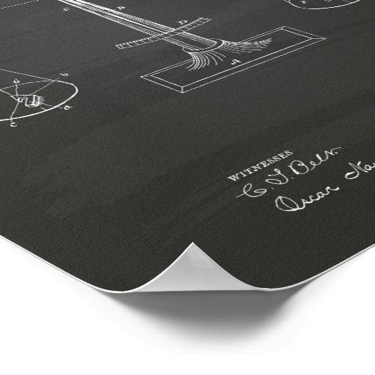 1885年はかりで測特許芸術の法務 – シャルボード ポスター (角)