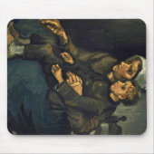 1885年ヴィンス作の膝上に子供を持つ農夫の女性 マウスパッド (正面)