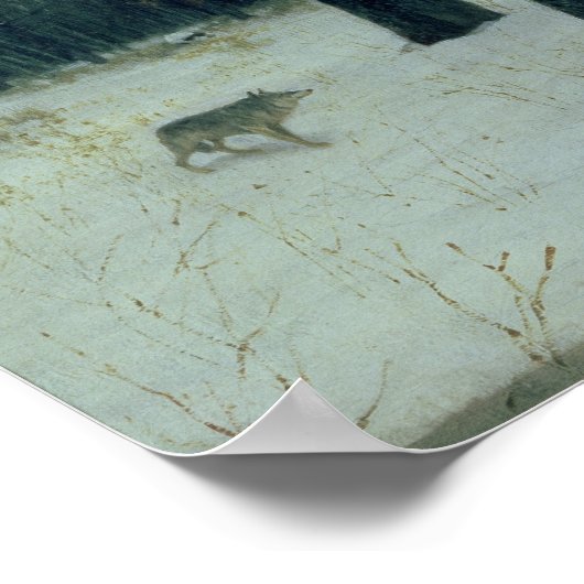 1885年、冬の木 ポスター (角)