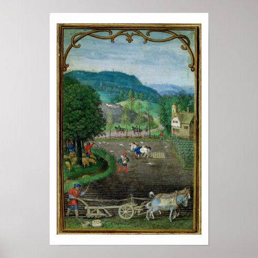 18855年10月を追加：耕し、播種、ボーから ポスター (正面)