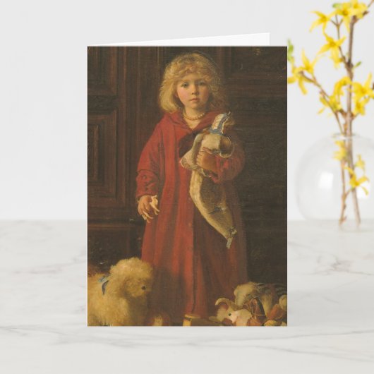 1885 Christmas Morning's 絵を描 by Mansel Lewis カード (黄色い花)