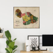 1885 Map of Maui, Hawaii ポスター (ホームオフィス)