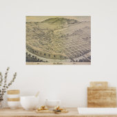 1886オールドエルパソシティマップ ポスター (キッチン)