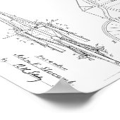 1886ハイホイーラー自転車デザイン特許プリント ポスター (角)