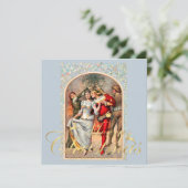 1886ミスタントーの下の中世コスチュームのカップル カード (スタンド正面)