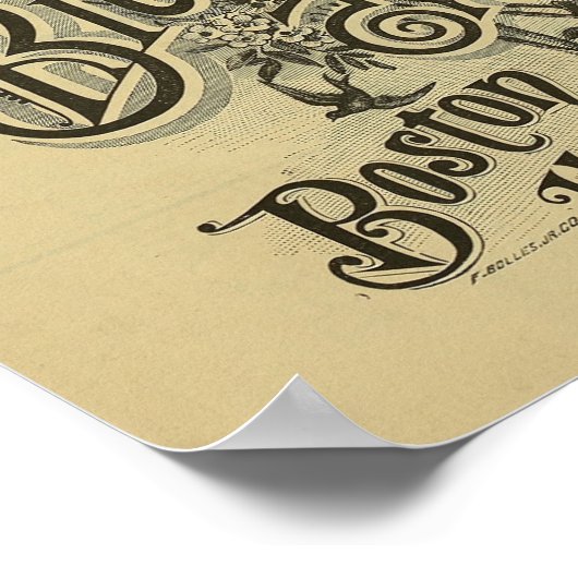 1886ヴィンテージビクター自転車誌アドアートポスター ポスター (角)