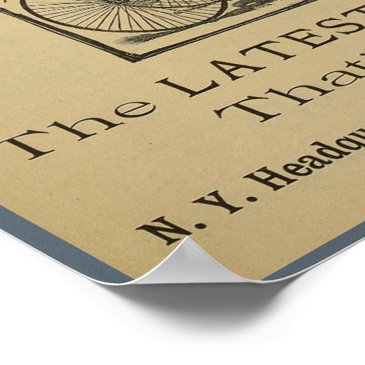 1886ヴィンテージラッジ自転車誌アドアートポスター ポスター (角)