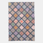 1886年からのヴィンテージキルトの複製 キッチンタオル (縦)