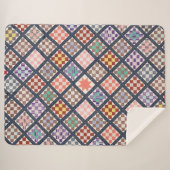 1886年からのヴィンテージキルトの複製 シェルパブランケット (正面(横))