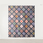 1886年からのヴィンテージキルトの複製 タペストリー (正面)