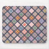 1886年からのヴィンテージキルトの複製 マウスパッド (正面)