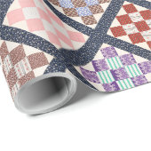 1886年からのヴィンテージキルトの複製 ラッピングペーパー (ロールコーナー)