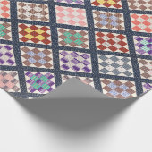 1886年からのヴィンテージキルトの複製 ラッピングペーパー (角)