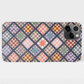 1886年からのヴィンテージキルトの複製 iPhoneケース (裏面横)