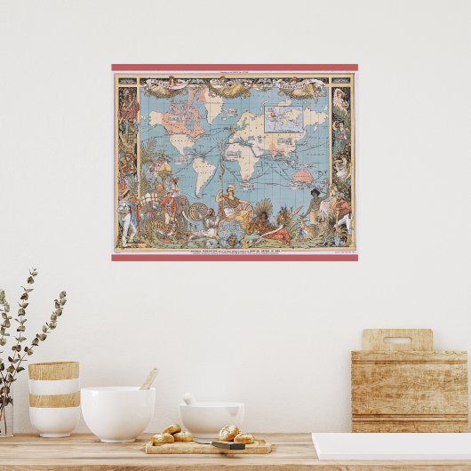 1886年のイギリス帝国 ポスター (キッチン)