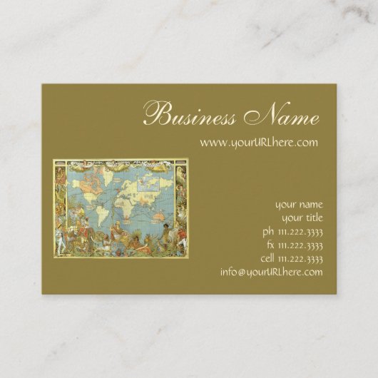 1886年のイギリス帝国 古地図, 1886 名刺 (正面)