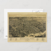 1886年のノックスビル・テネシーの航空写真 ポストカード (正面/裏面)