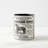 1886年のペルシュロンの馬の広告 ツートーンマグカップ (中央)