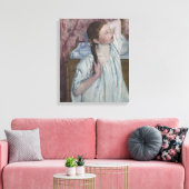 1886年の女の子(キャンバス上の油) キャンバスプリント (インサイチュ (リビング))