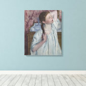 1886年の女の子(キャンバス上の油) キャンバスプリント (インサイチュ (ウッドフロア))