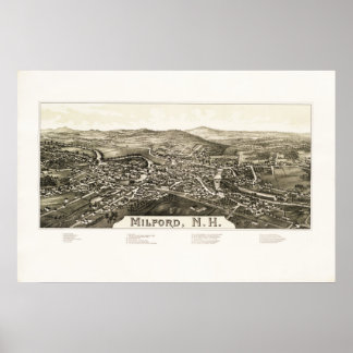 1886年のNH社の地図 ポスター