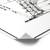 1886年エッフェルタワー技術者計画 ポスター (角)