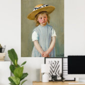 1886年メアリー・カッサットによる麦藁帽子の子供 ポスター (ホームオフィス)