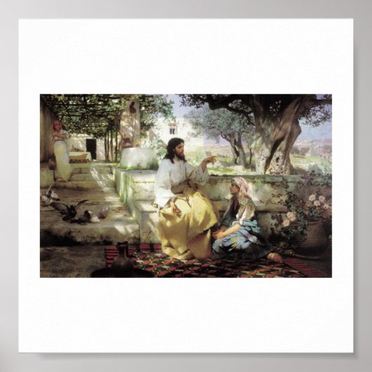 1886年頃のマルタとマリアとのキリスト ポスター (正面)