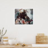 1886遊年の人魚(キャンバス油) ポスター (キッチン)