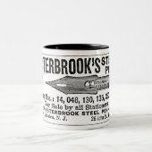 1886 ESTERBROOK STEEL PENS 広告's ツートーンマグカップ (中央)