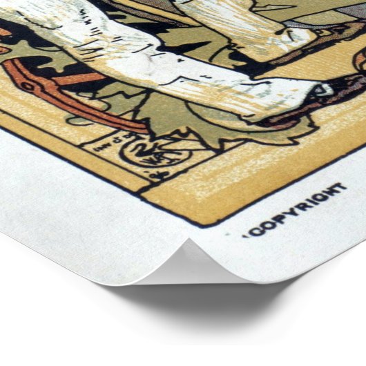 1886 Map of the World - British Empire ポスター (角)