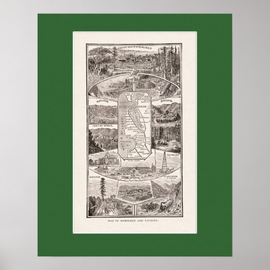 1886 SFベイエリアマップ ポスター (正面)