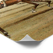 1886 Steeplechase Horse Racing Print ポスター (角)