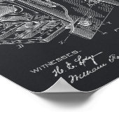 1887カメラ特許アートスケッチプリント ポスター (角)