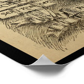 1887ヴィンテージコロンビア自転車とアートポスター ポスター (角)