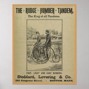 1887ヴィンテージラッジ自転車誌アドアートポスター ポスター