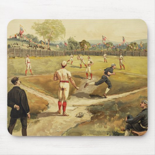 1887年に昔のヴィンテージの野球の試合 マウスパッド (正面)
