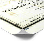 1887年のアリゾナ州地図 ポスター (角)